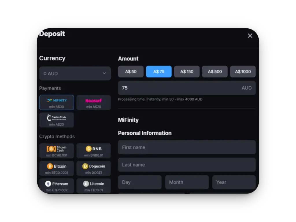SkyCrown Deposit